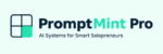 PromptMint Pro logo with a four-panel icon and the