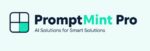PromptMint Pro logo with a four-panel icon and the tagline AI Systems for Smart Solopreneurs on a light mint background. 150x50